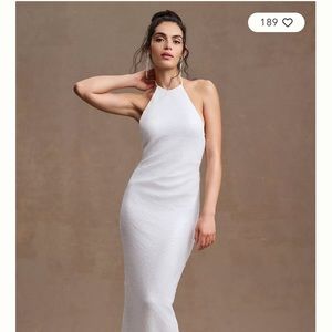 Ronny Kobo Halo High-Neck Sequined Gown from Anthropologie